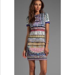 Clover Canyon City Palace Neoprene Dress fitted jeweled bodycon size medium